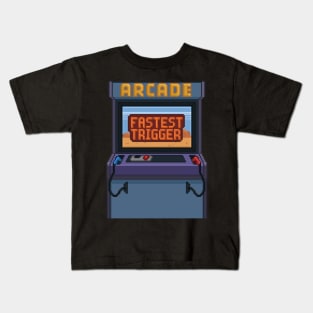 Pixelart Arcade Fastest trigger V2 Kids T-Shirt